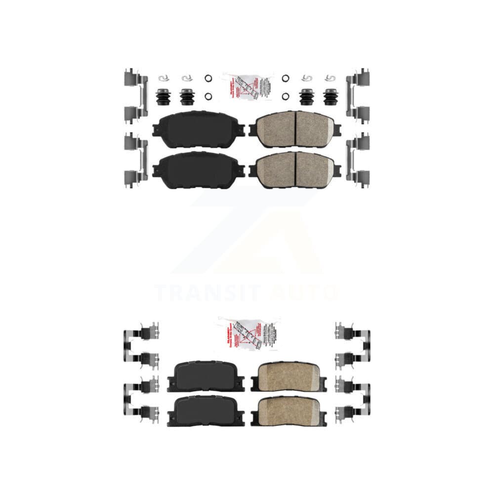 AmeriBRAKES - KNF-100657 - Front and Rear Disc Brake Pad Kits image 1