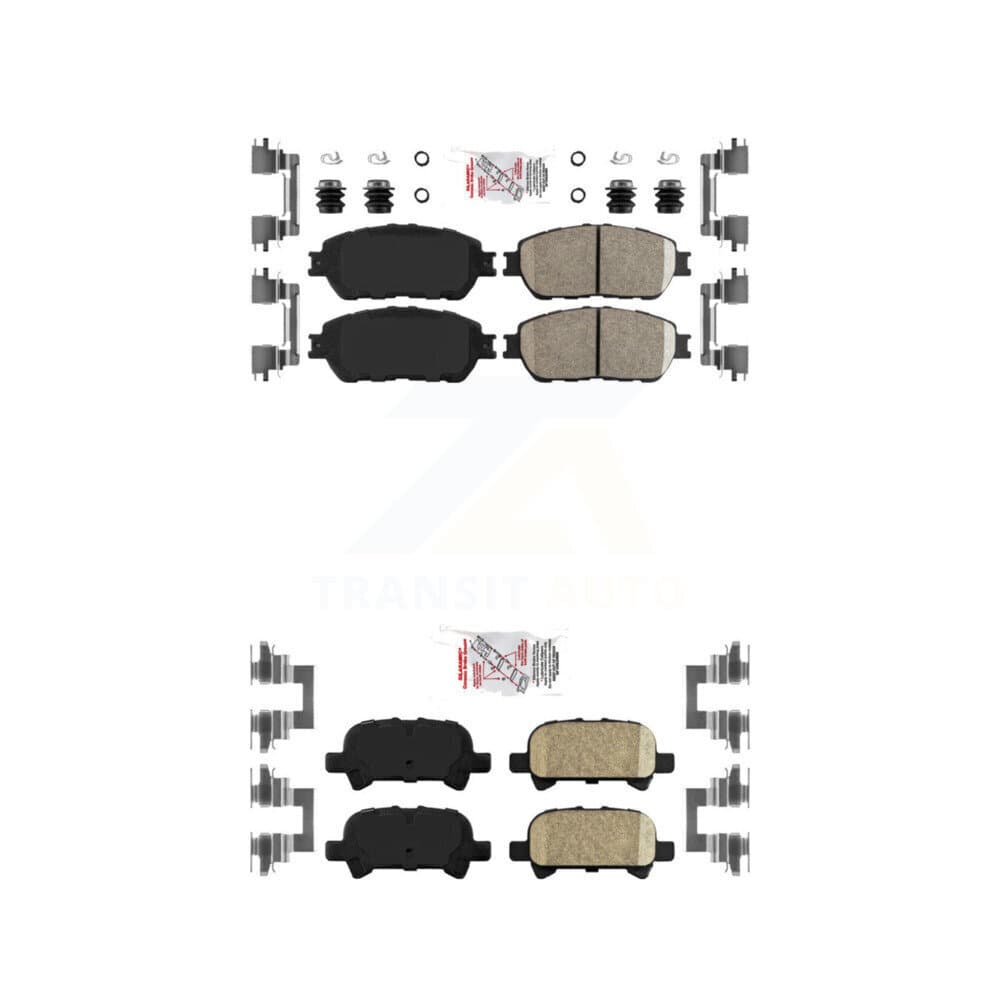 AmeriBRAKES - KNF-100658 - Front and Rear Disc Brake Pad Kits image 1