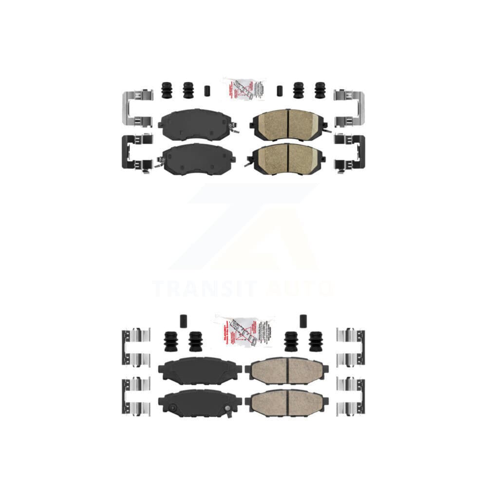 AmeriBRAKES - KNF-100663 - Front and Rear Disc Brake Pad Kits image 1