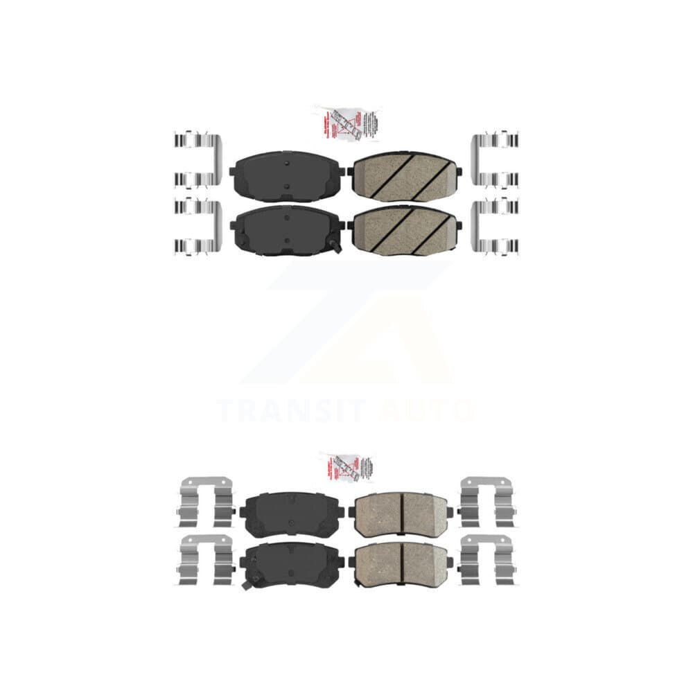 AmeriBRAKES - KNF-100775 - Front and Rear Disc Brake Pad Kits image 1