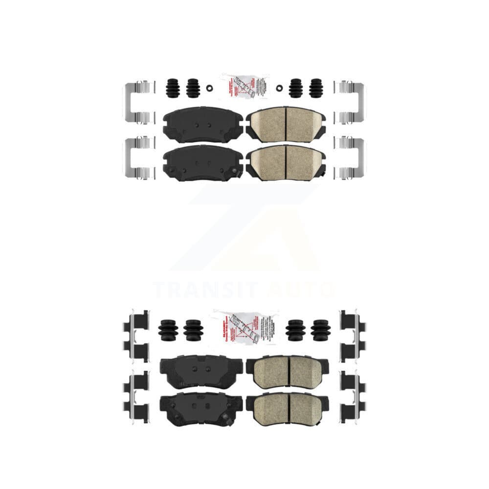 AmeriBRAKES - KNF-100780 - Front and Rear Disc Brake Pad Kits image 1
