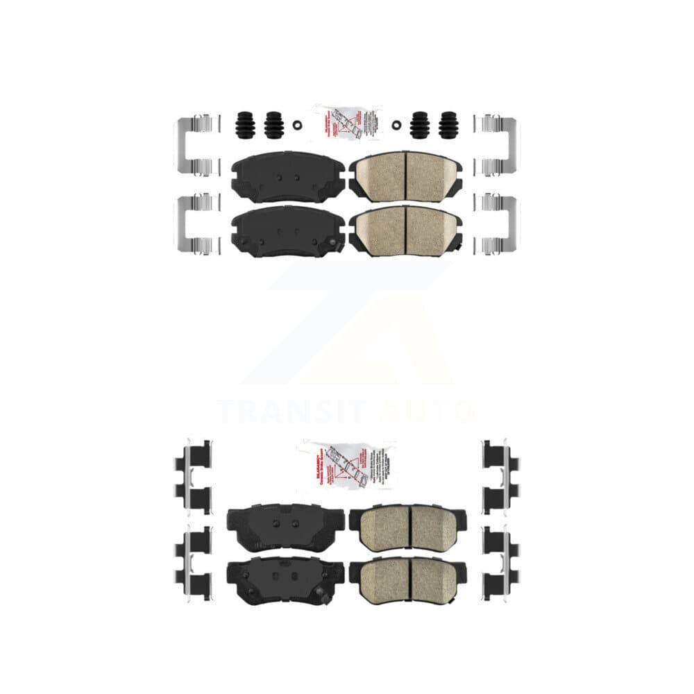 AmeriBRAKES - KNF-100781 - Front and Rear Disc Brake Pad Kits image 1