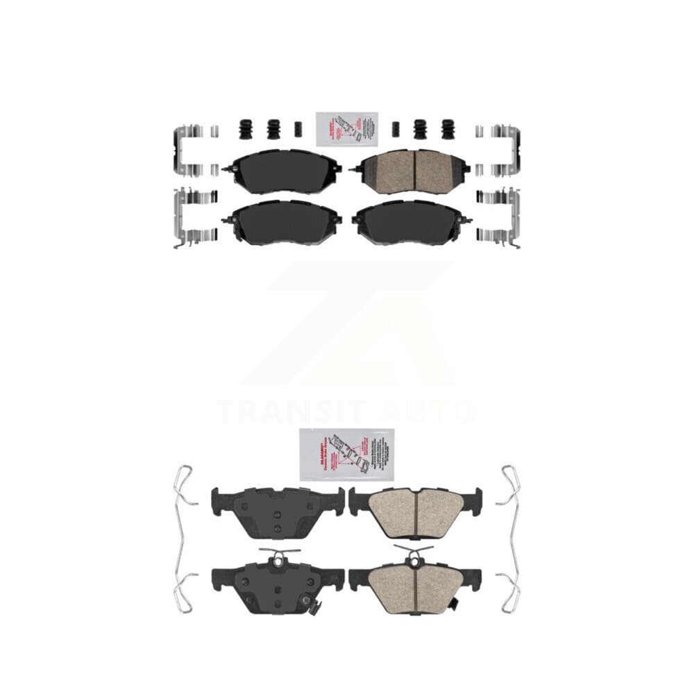AmeriBRAKES - KNF-100880 - Front and Rear Disc Brake Pad Kits image 1
