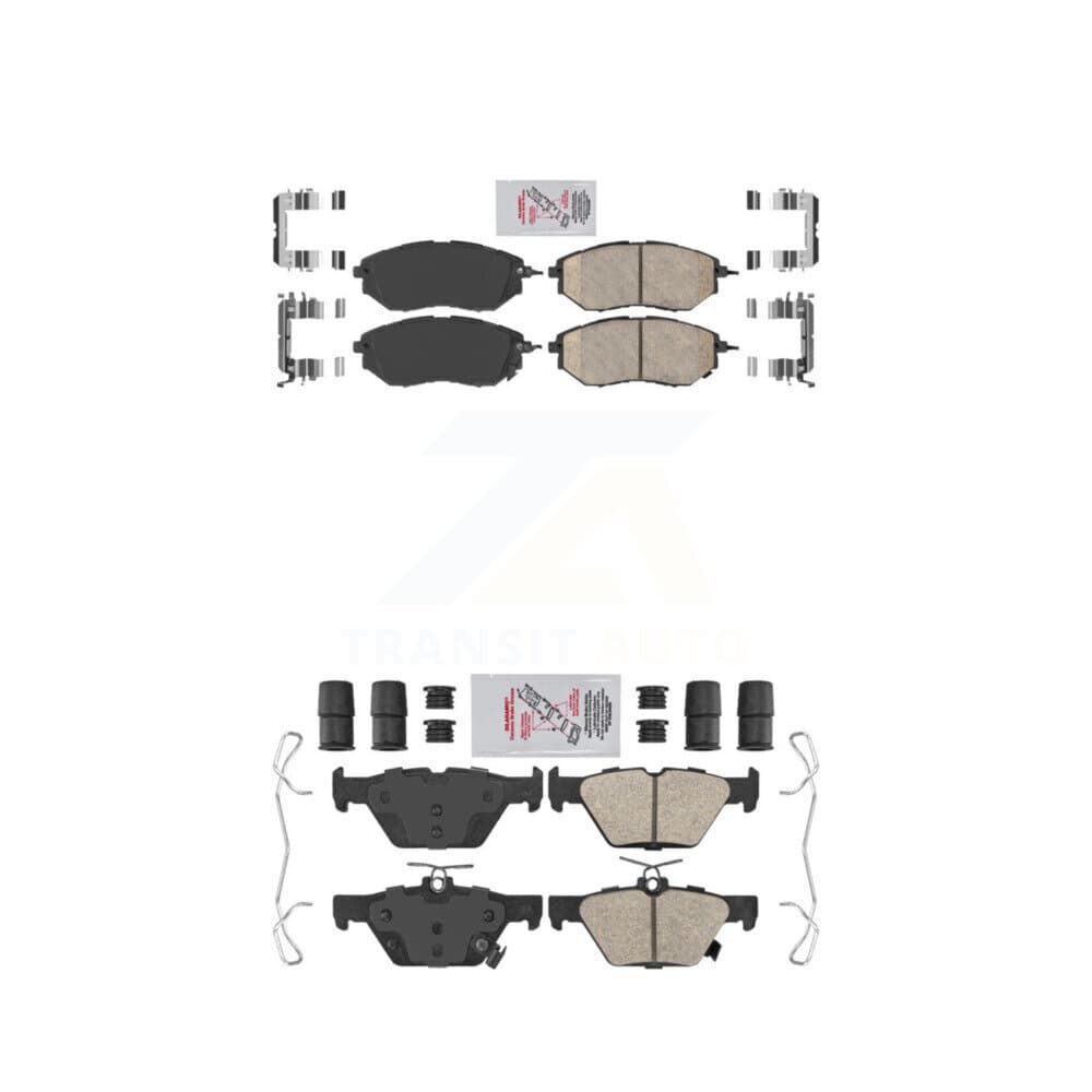 AmeriBRAKES - KNF-100883 - Front and Rear Disc Brake Pad Kits image 1