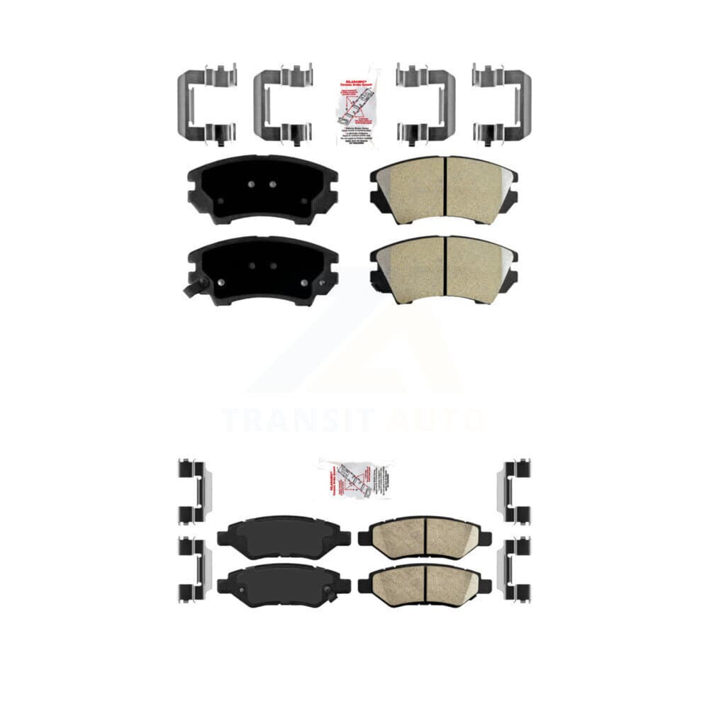 AmeriBRAKES - KNF-100891 - Front and Rear Disc Brake Pad Kits image 1