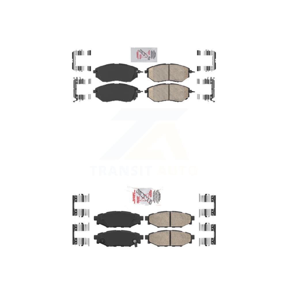 AmeriBRAKES - KNF-100905 - Front and Rear Disc Brake Pad Kits image 1
