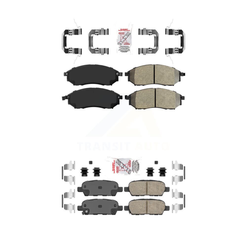 AmeriBRAKES - KNF-100913 - Front and Rear Disc Brake Pad Kits image 1