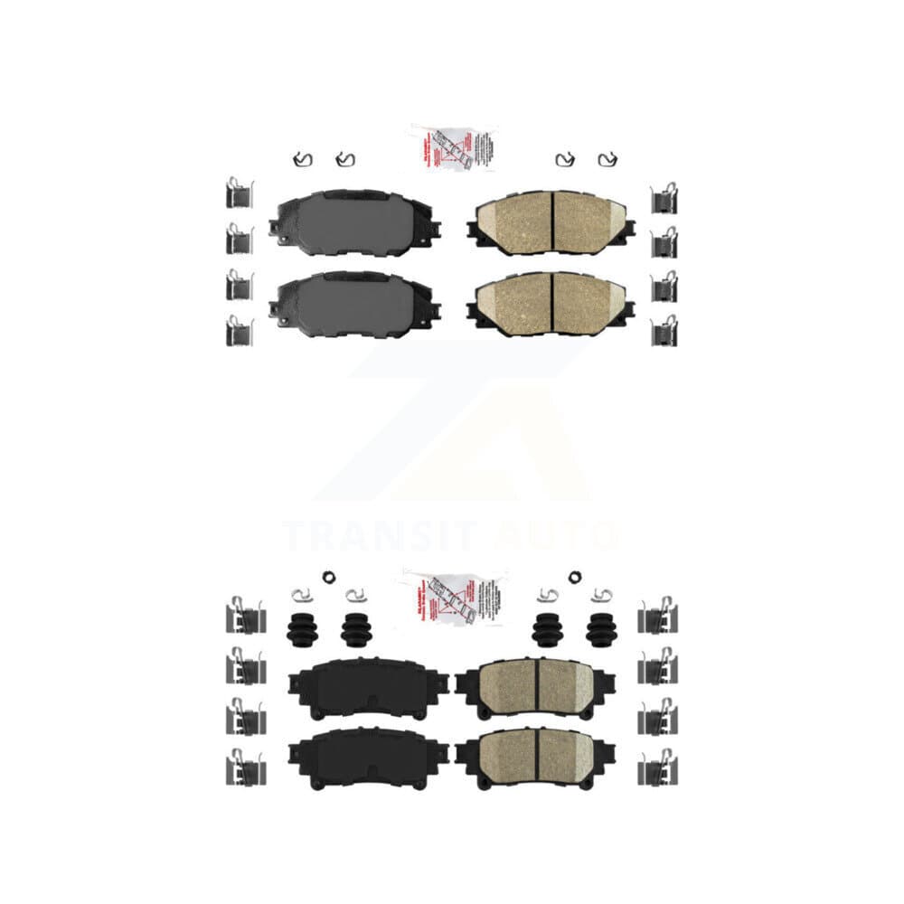 AmeriBRAKES - KNF-100962 - Front and Rear Disc Brake Pad Kits image 1