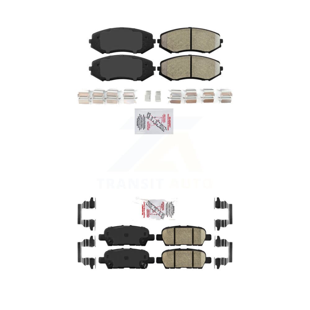 AmeriBRAKES - KNF-100976 - Front and Rear Disc Brake Pad Kits image 1