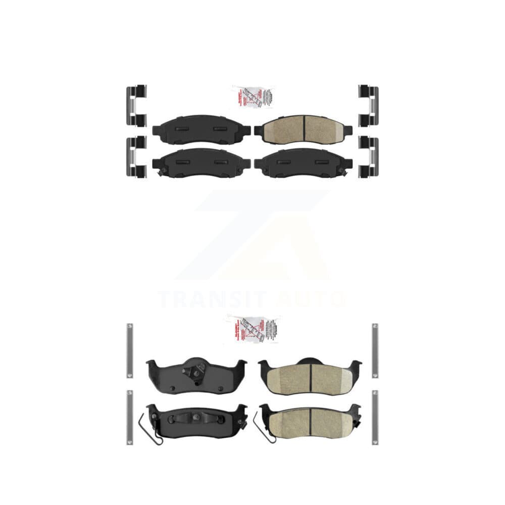 AmeriBRAKES - KNF-100980 - Front and Rear Disc Brake Pad Kits image 1