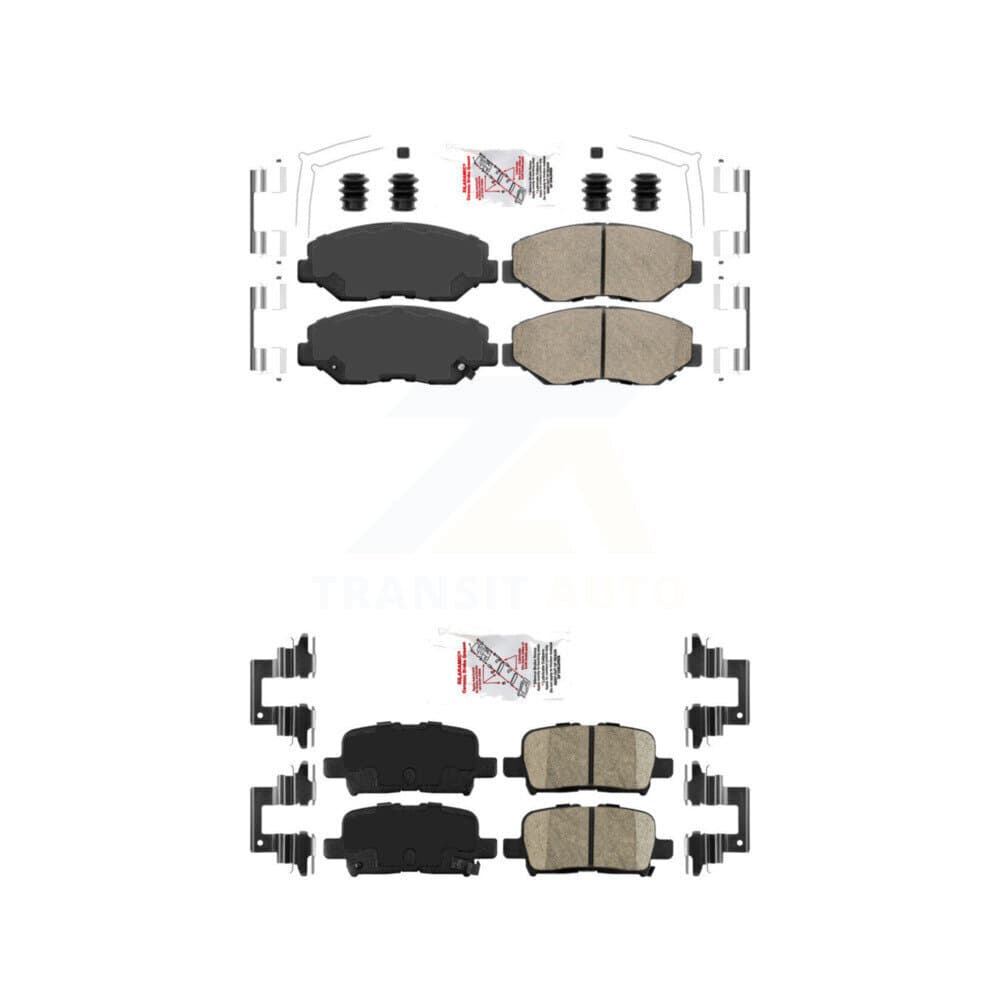 AmeriBRAKES - KNF-101087 - Front and Rear Disc Brake Pad Kits image 1