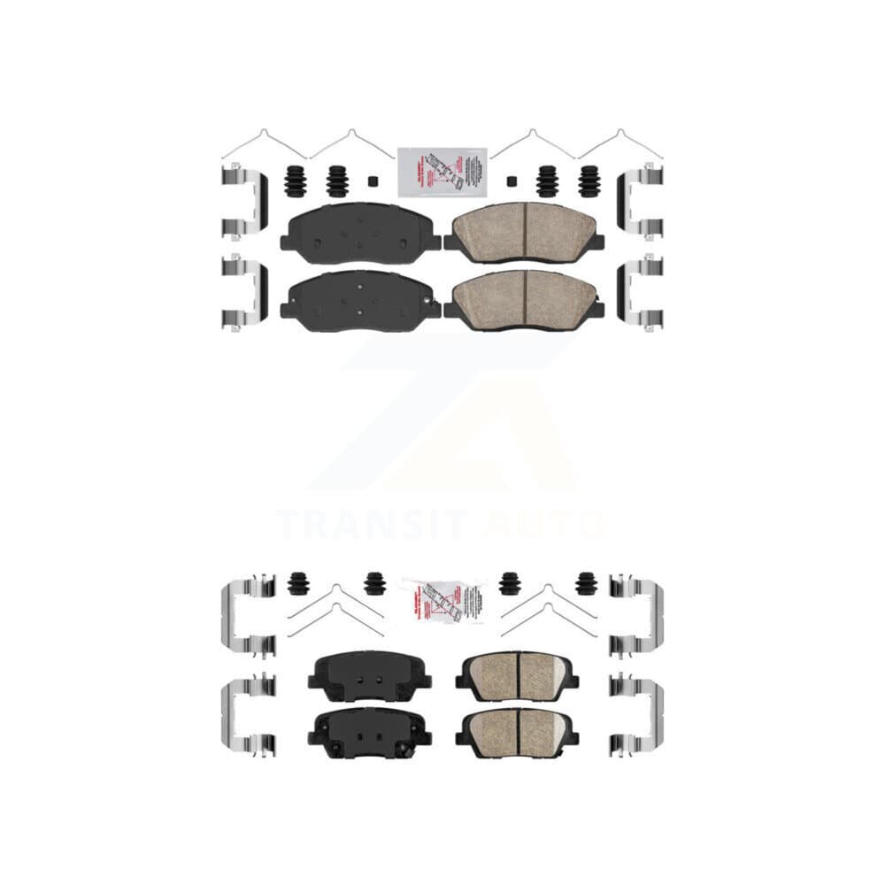 AmeriBRAKES - KNF-101097 - Front and Rear Disc Brake Pad Kits image 1