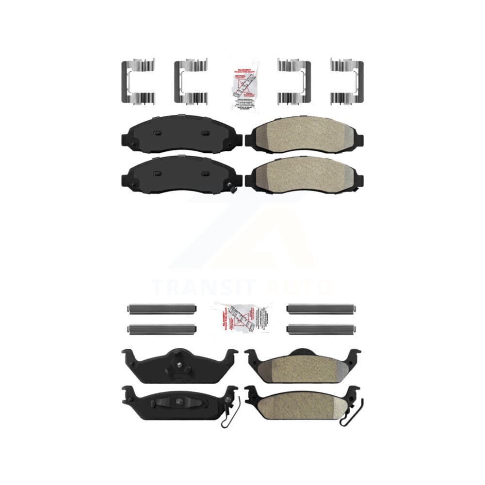 AmeriBRAKES - KNF-101098 - Front and Rear Disc Brake Pad Kits image 1