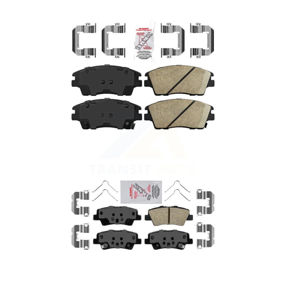 AmeriBRAKES - KNF-101163 - Front and Rear Disc Brake Pad Kits image 1