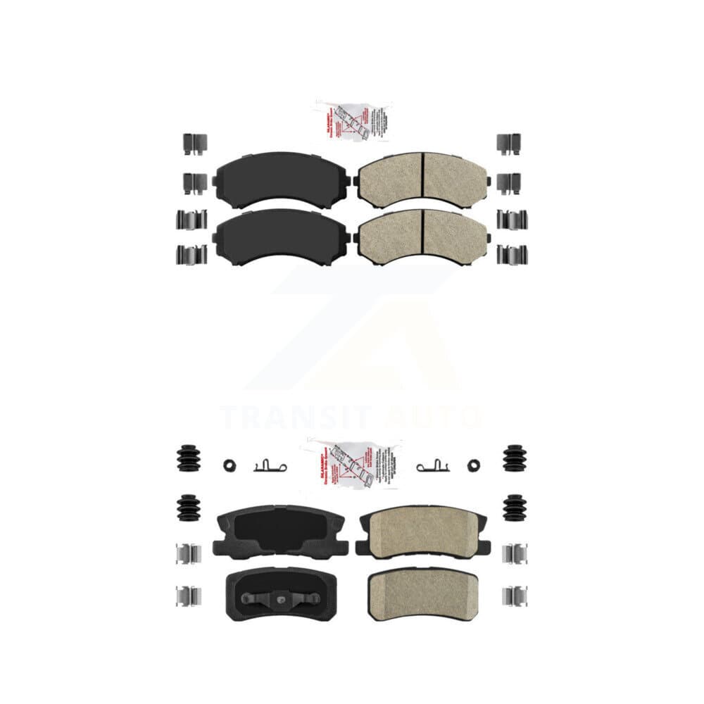 AmeriBRAKES - KNF-101204 - Front and Rear Disc Brake Pad Kits image 1