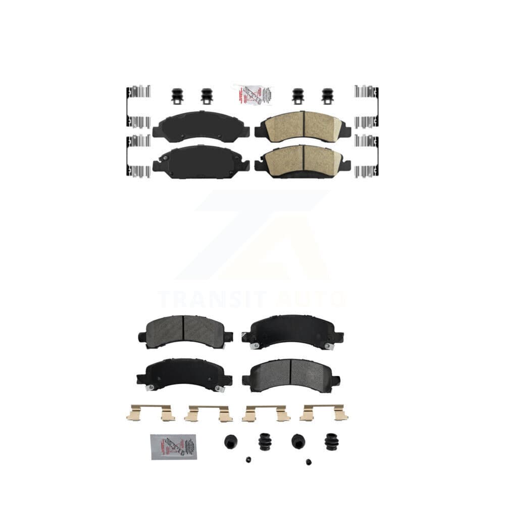 AmeriBRAKES - KNF-101255 - Front and Rear Disc Brake Pad Kits image 1