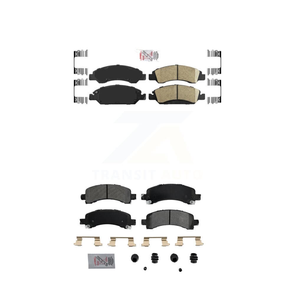 AmeriBRAKES - KNF-101257 - Front and Rear Disc Brake Pad Kits image 1