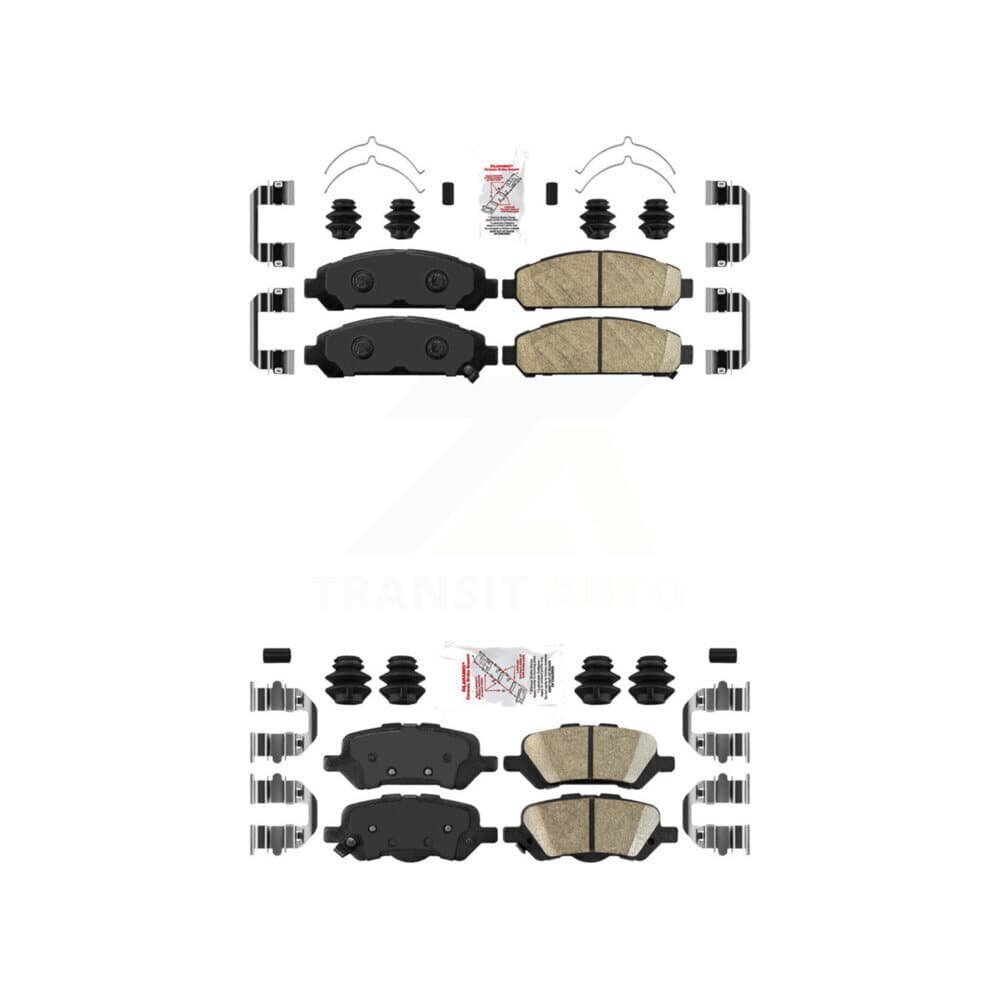 AmeriBRAKES - KNF-101332 - Front and Rear Disc Brake Pad Kits image 1