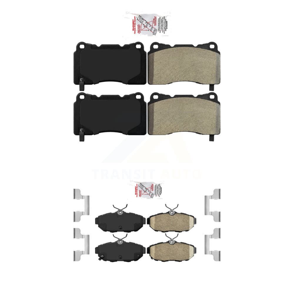 AmeriBRAKES - KNF-101358 - Front and Rear Disc Brake Pad Kits image 1
