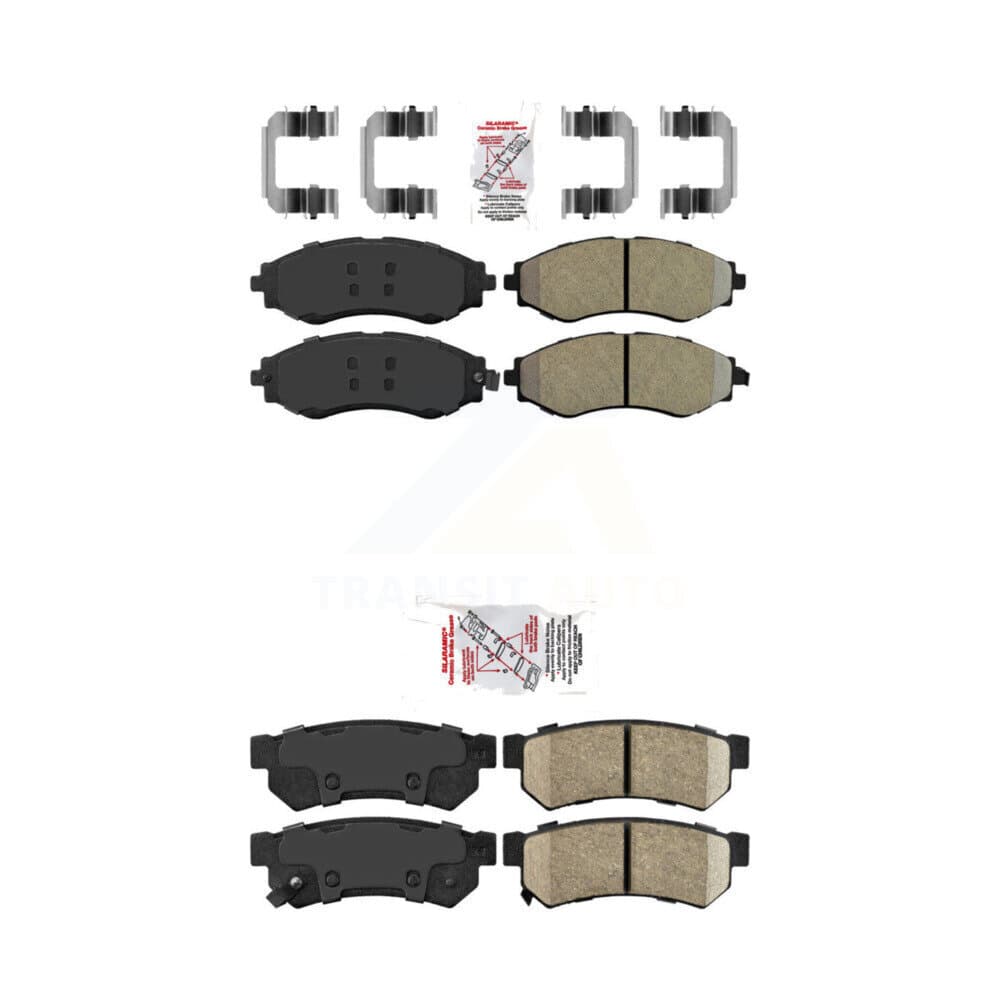 AmeriBRAKES - KNF-101404 - Front and Rear Disc Brake Pad Kits image 1