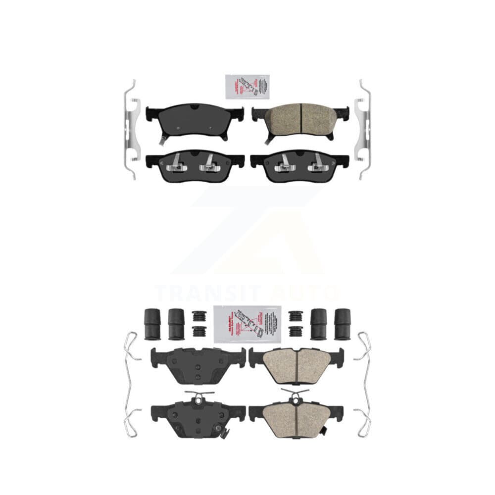 AmeriBRAKES - KNF-101437 - Front and Rear Disc Brake Pad Kits image 1