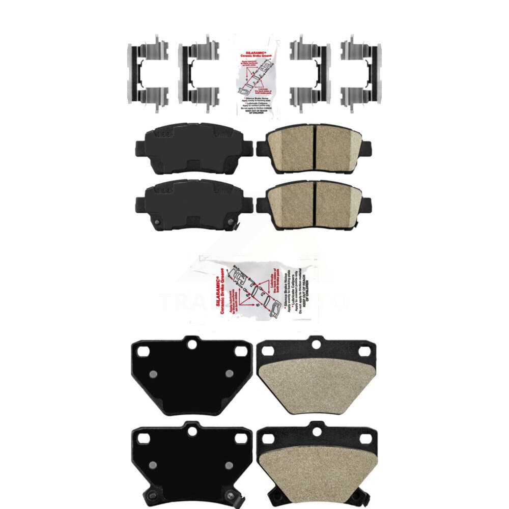 AmeriBRAKES - KNF-101537 - Front and Rear Disc Brake Pad Kits image 1
