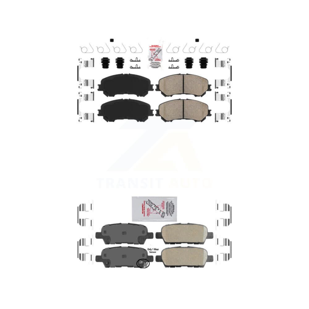 AmeriBRAKES - KNF-101557 - Front and Rear Disc Brake Pad Kits image 1