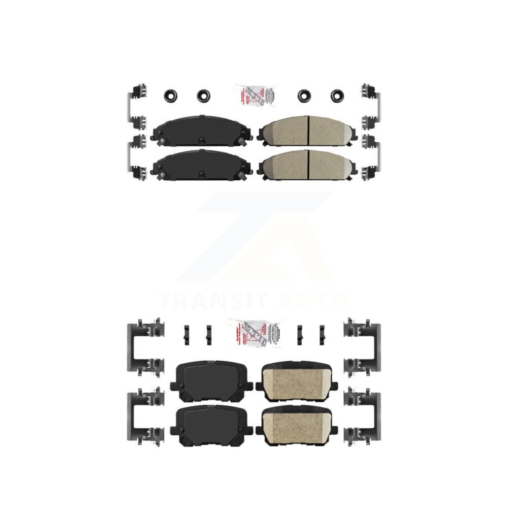 AmeriBRAKES - KNF-101595 - Front and Rear Disc Brake Pad Kits image 1