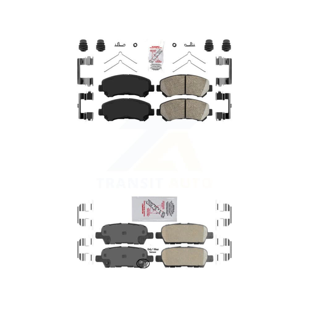 AmeriBRAKES - KNF-101598 - Front and Rear Disc Brake Pad Kits image 1