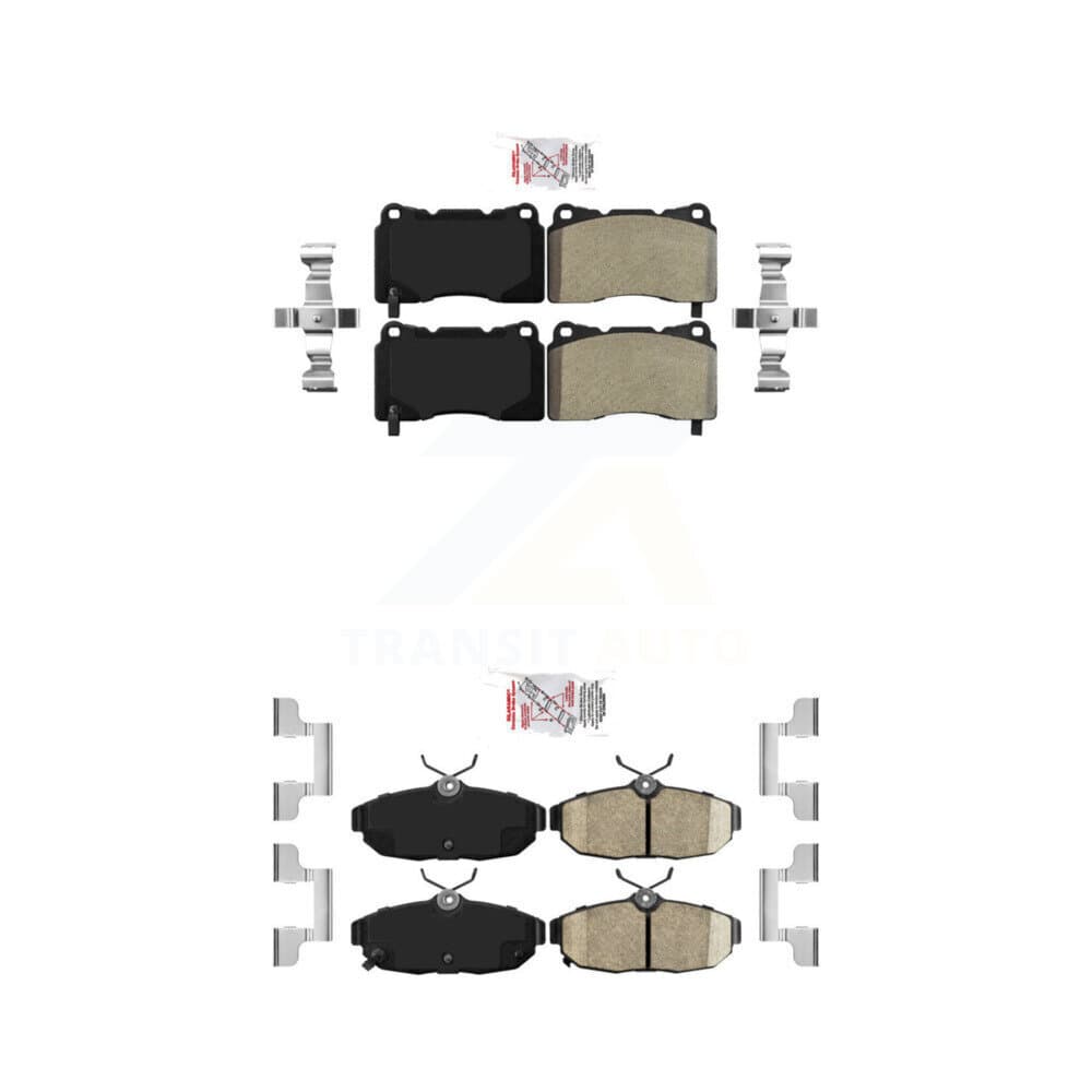 AmeriBRAKES - KNF-101665 - Front and Rear Disc Brake Pad Kits image 1