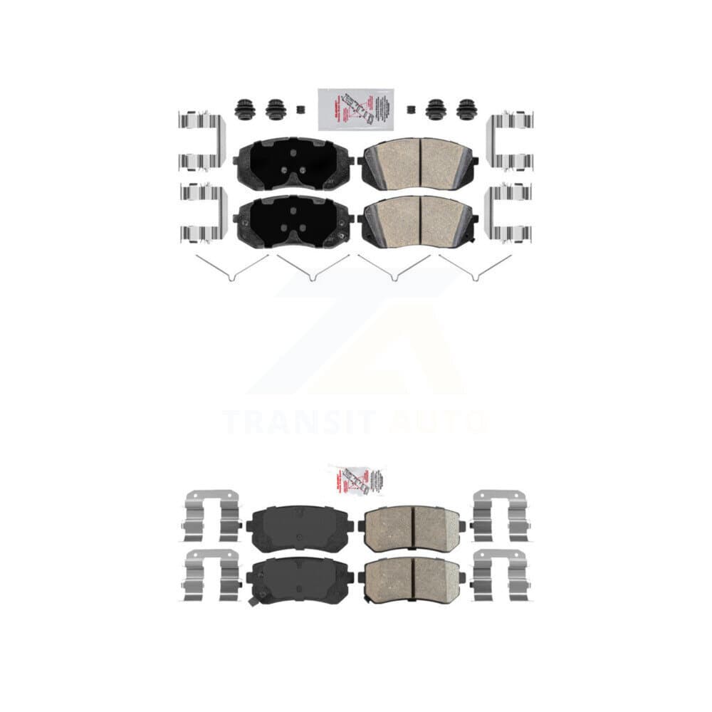 AmeriBRAKES - KNF-101676 - Front and Rear Disc Brake Pad Kits image 1