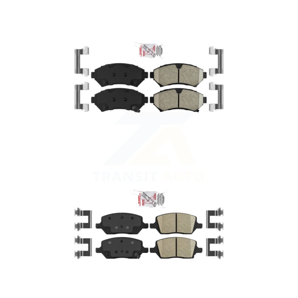 AmeriBRAKES - KNF-101684 - Front and Rear Disc Brake Pad Kits image 1