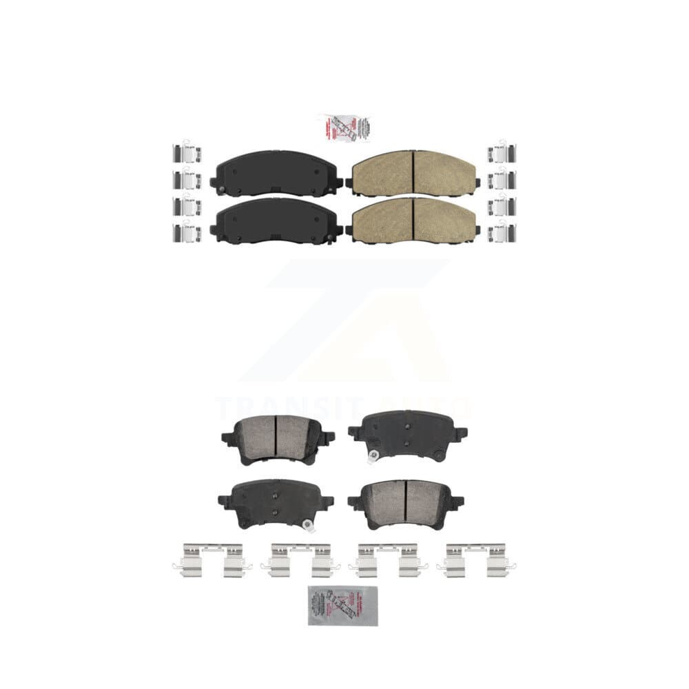 AmeriBRAKES - KNF-101796 - Front and Rear Disc Brake Pad Kits image 1