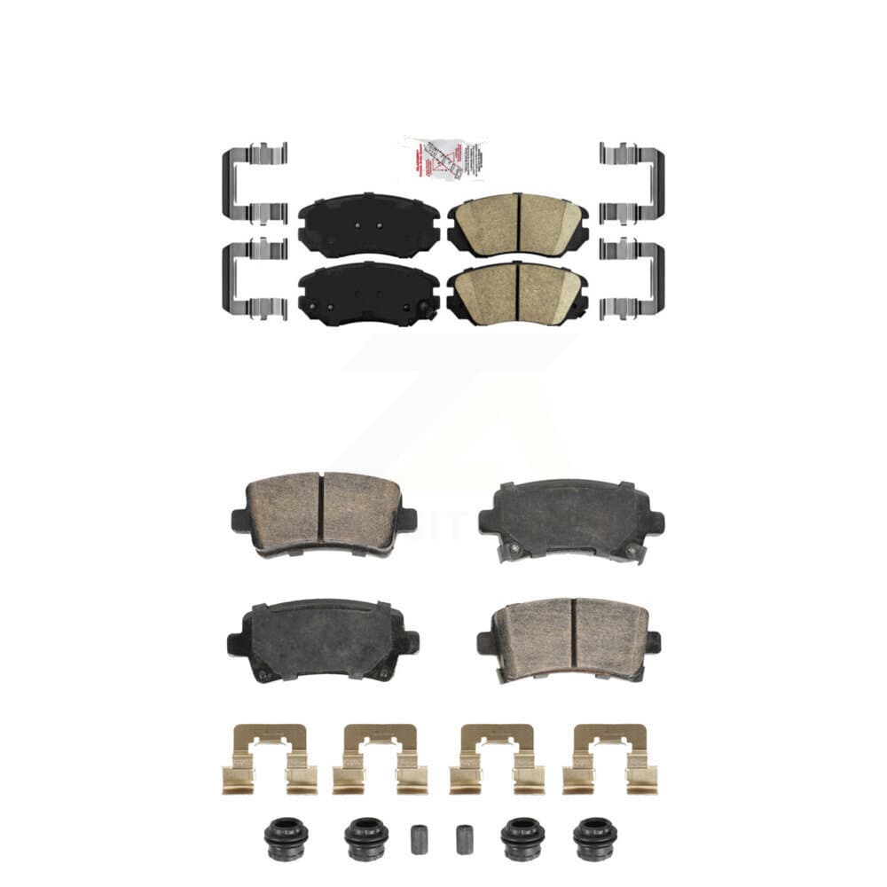 AmeriBRAKES - KNF-101813 - Front and Rear Disc Brake Pad Kits image 1