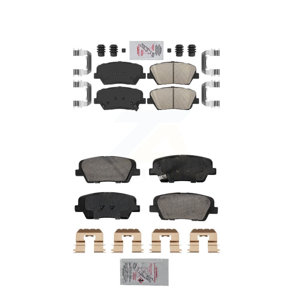 AmeriBRAKES - KNF-101857 - Front and Rear Disc Brake Pad Kits image 1