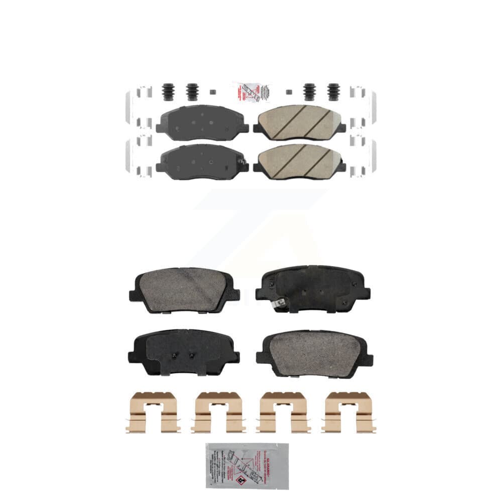 AmeriBRAKES - KNF-101904 - Front and Rear Disc Brake Pad Kits image 1
