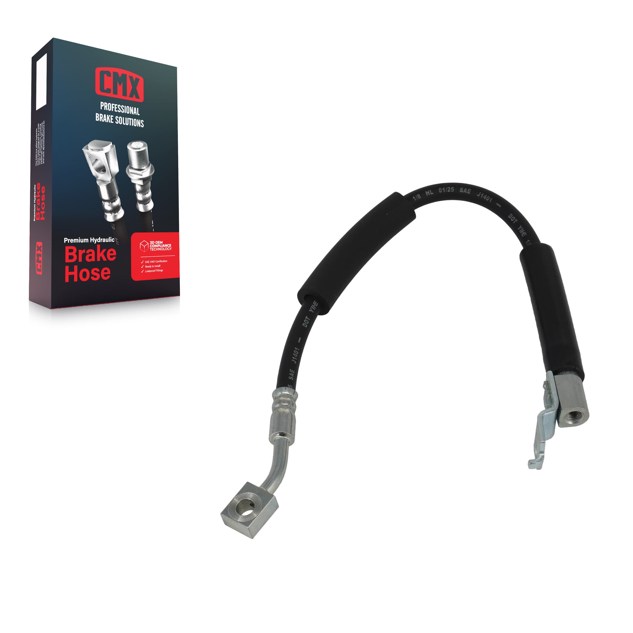 CMX - 12-H38894 - Front Right Brake Hydraulic Hose image 1