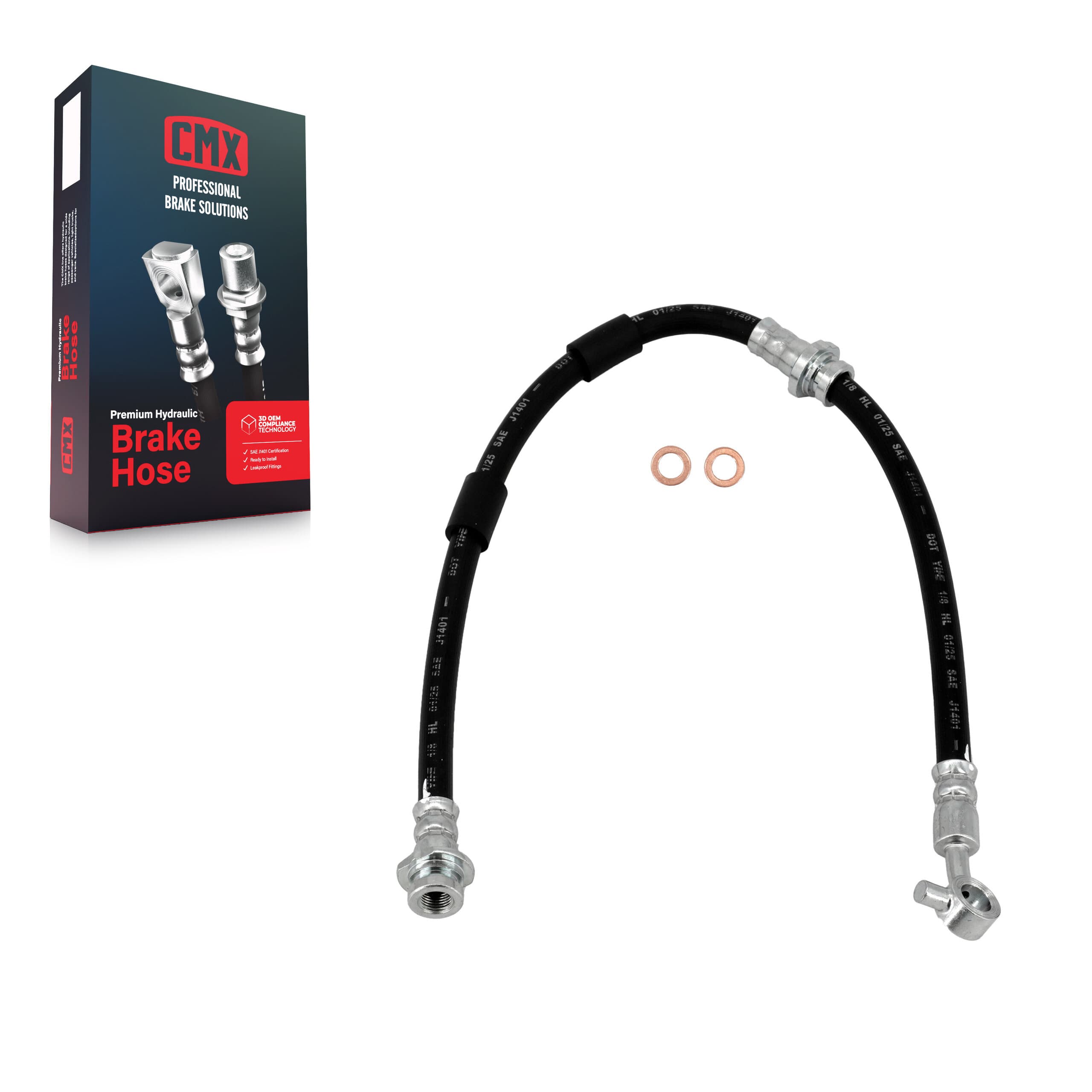 CMX - 12-H620126 - Front Left Brake Hydraulic Hose image 1