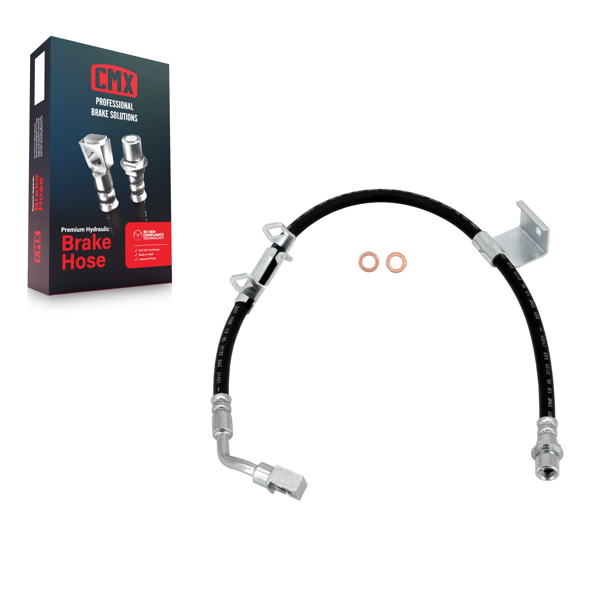 CMX - 12-H620442 - Front Right Brake Hydraulic Hose image 1