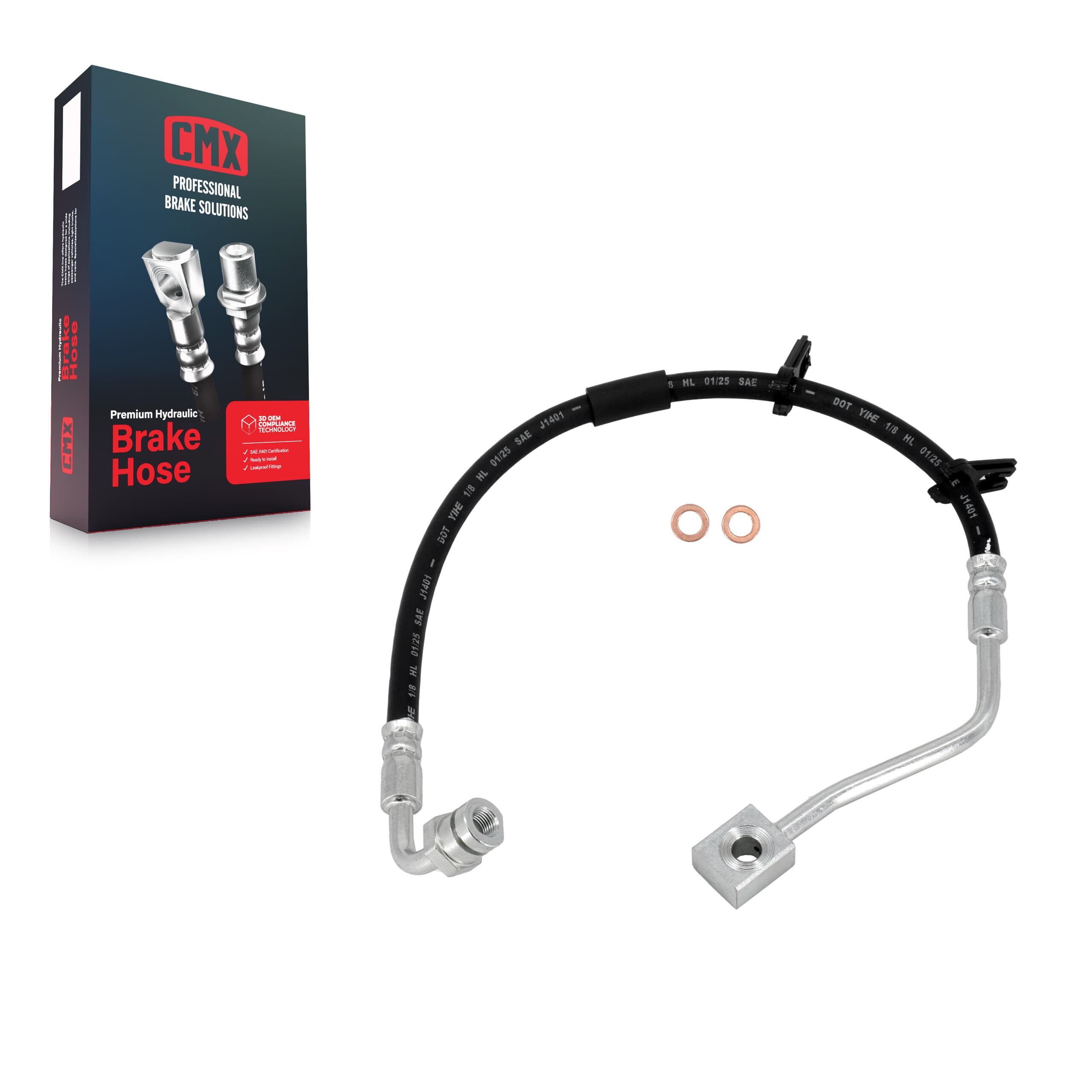 CMX - 12-H620986 - Front Left Brake Hydraulic Hose image 1