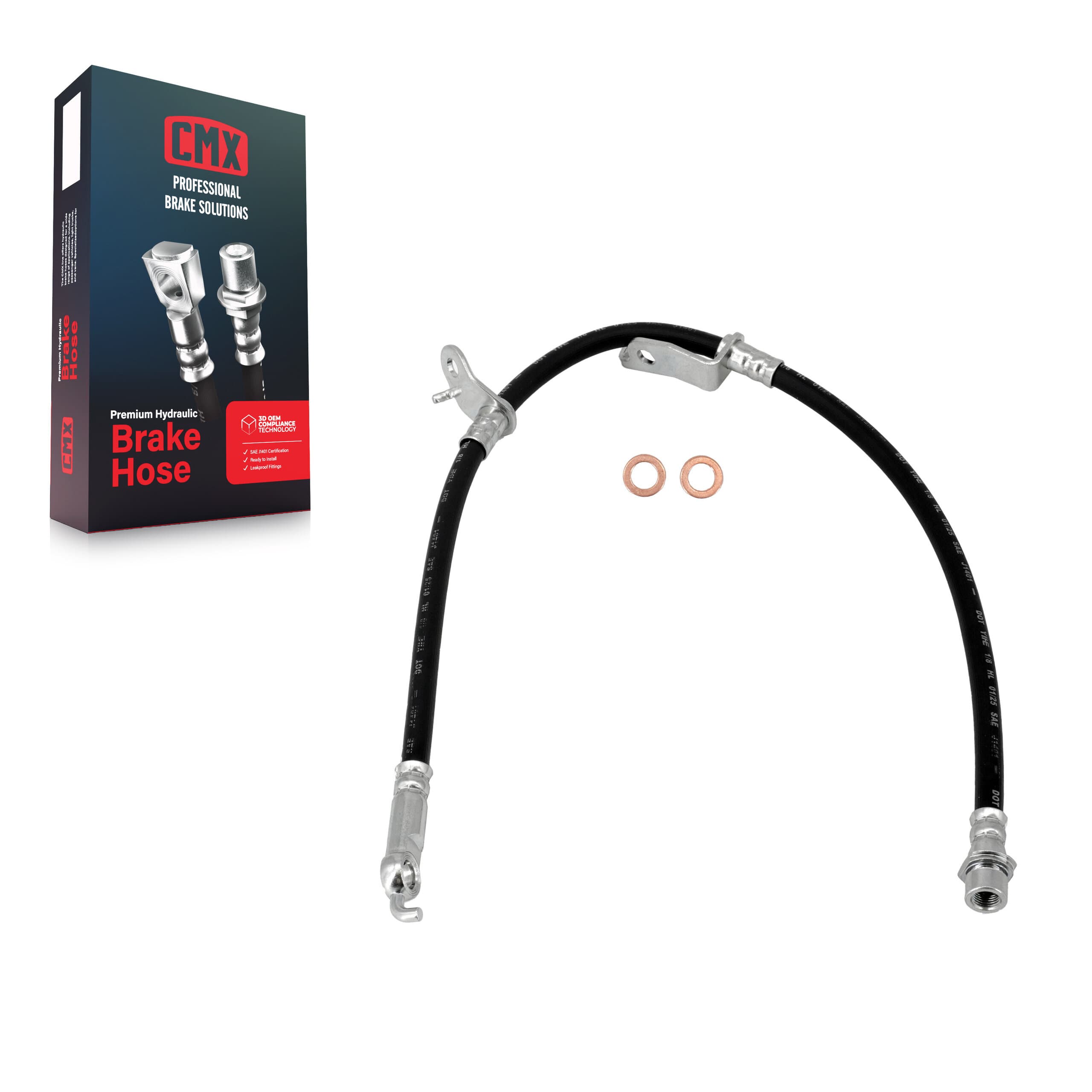 CMX - 12-H621064 - Front Right Brake Hydraulic Hose image 1