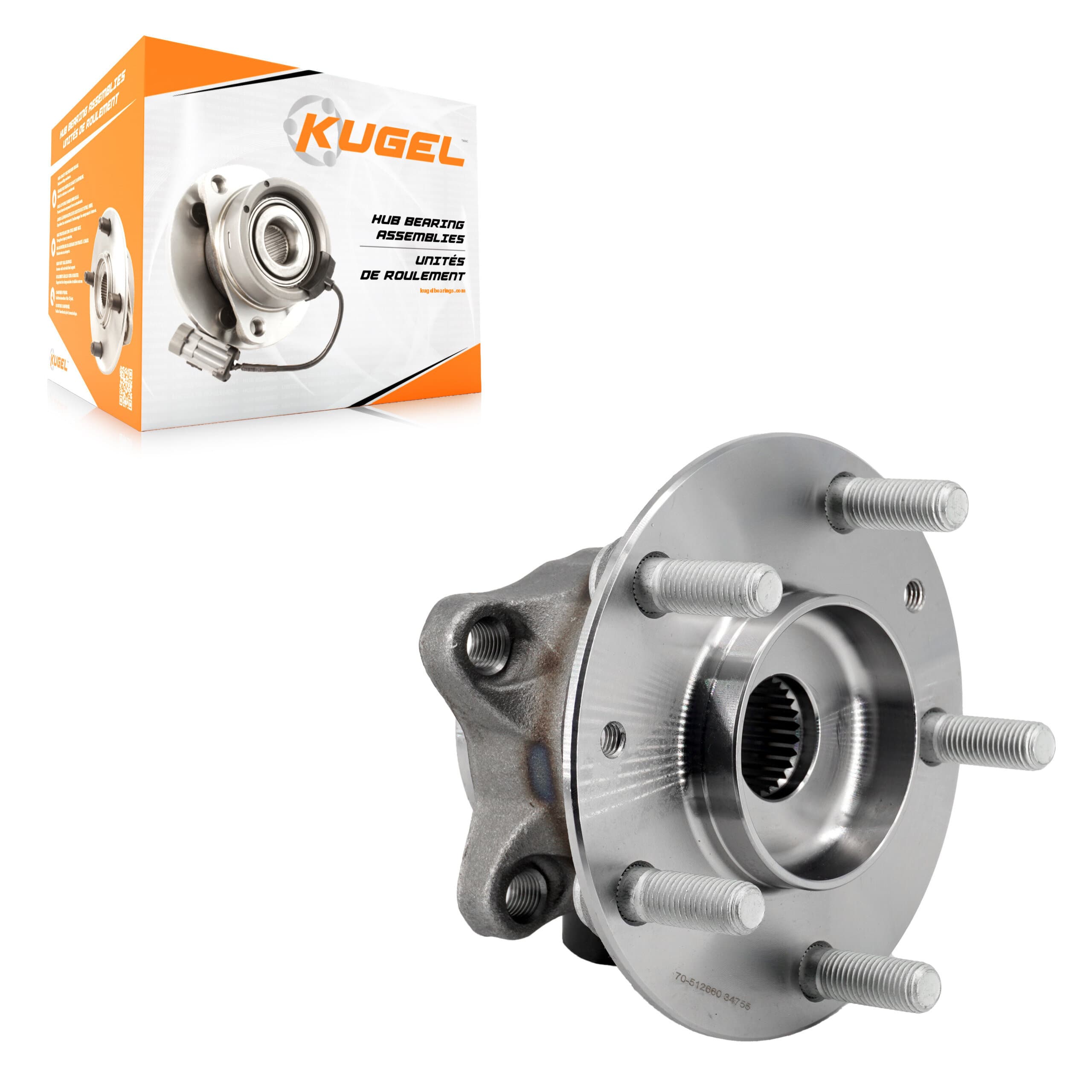 Kugel - 70-512660 - Rear Wheel Bearing and Hub Assembly image 1