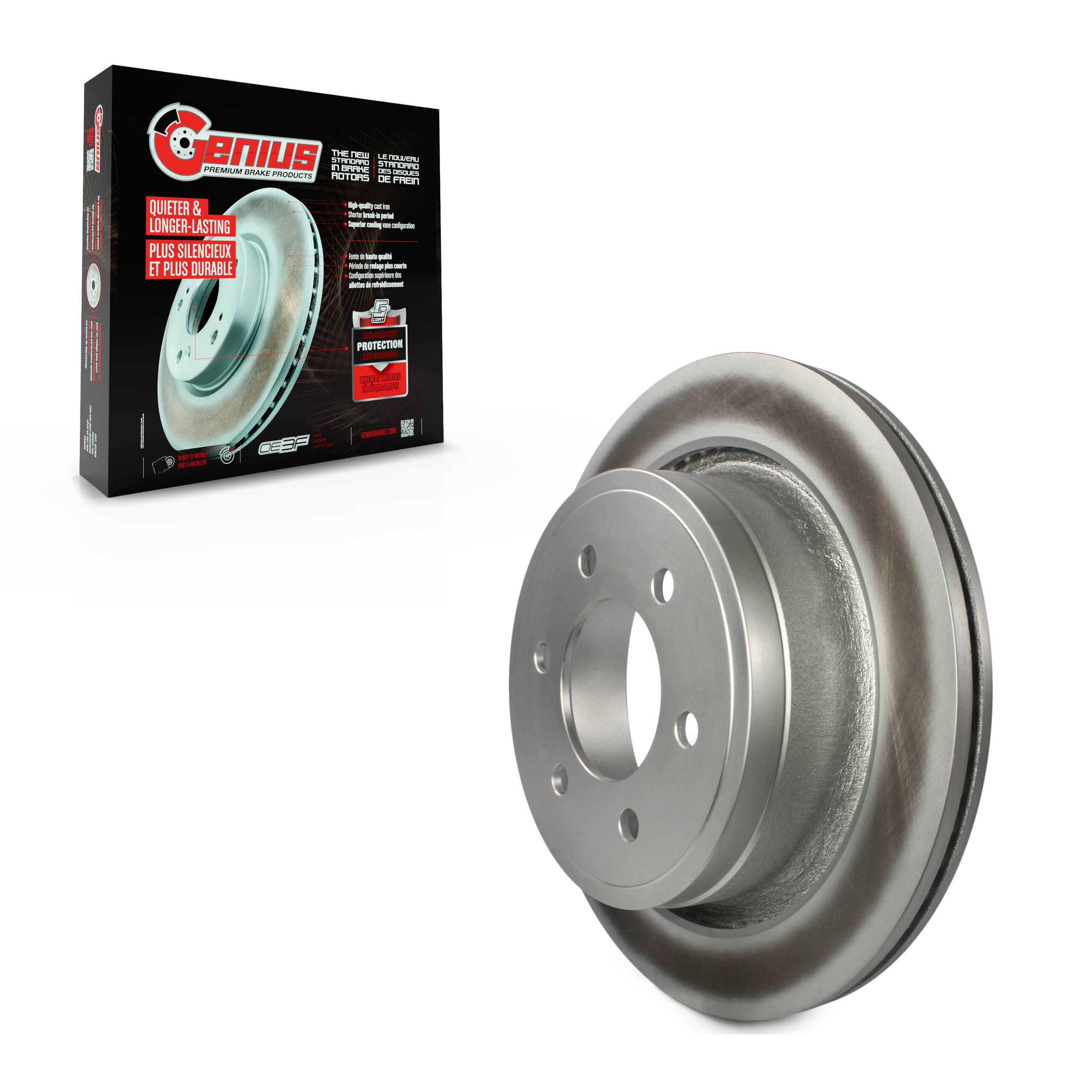 Genius - GCR-680976 - Rear Disc Brake Rotor image 1