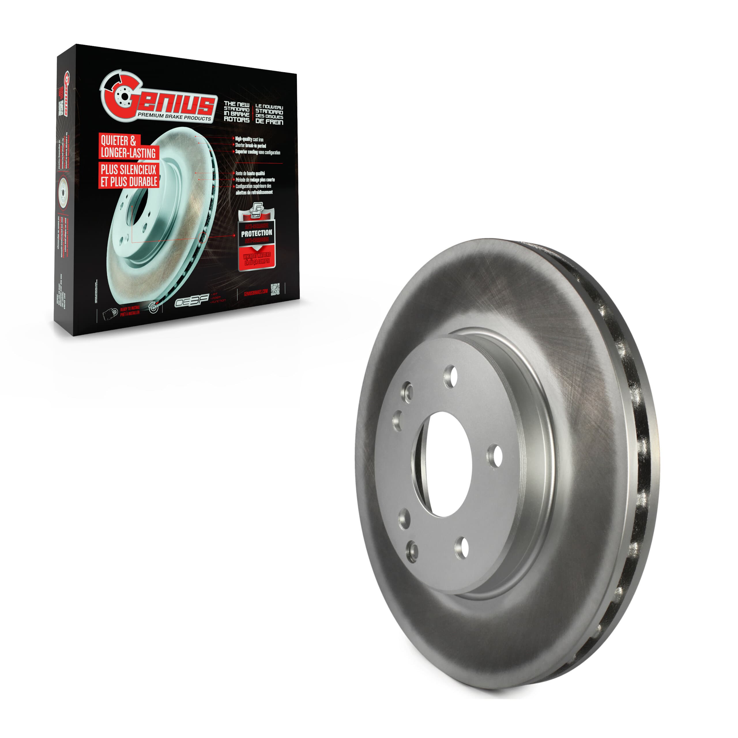 Genius - GCR-980101 - Front Disc Brake Rotor image 1