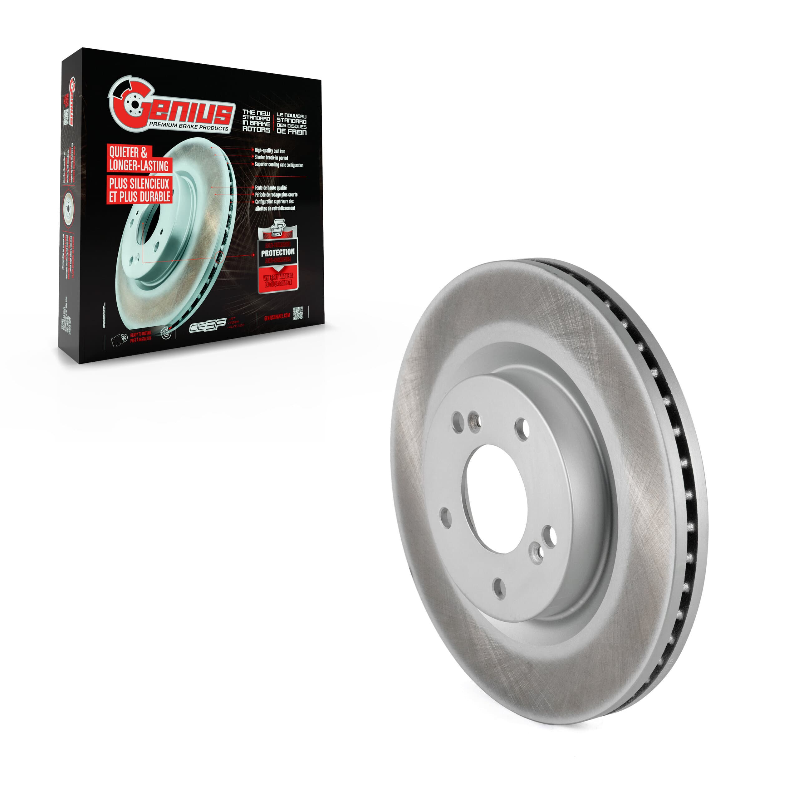 Genius - GCR-980455 - Front Disc Brake Rotor image 1