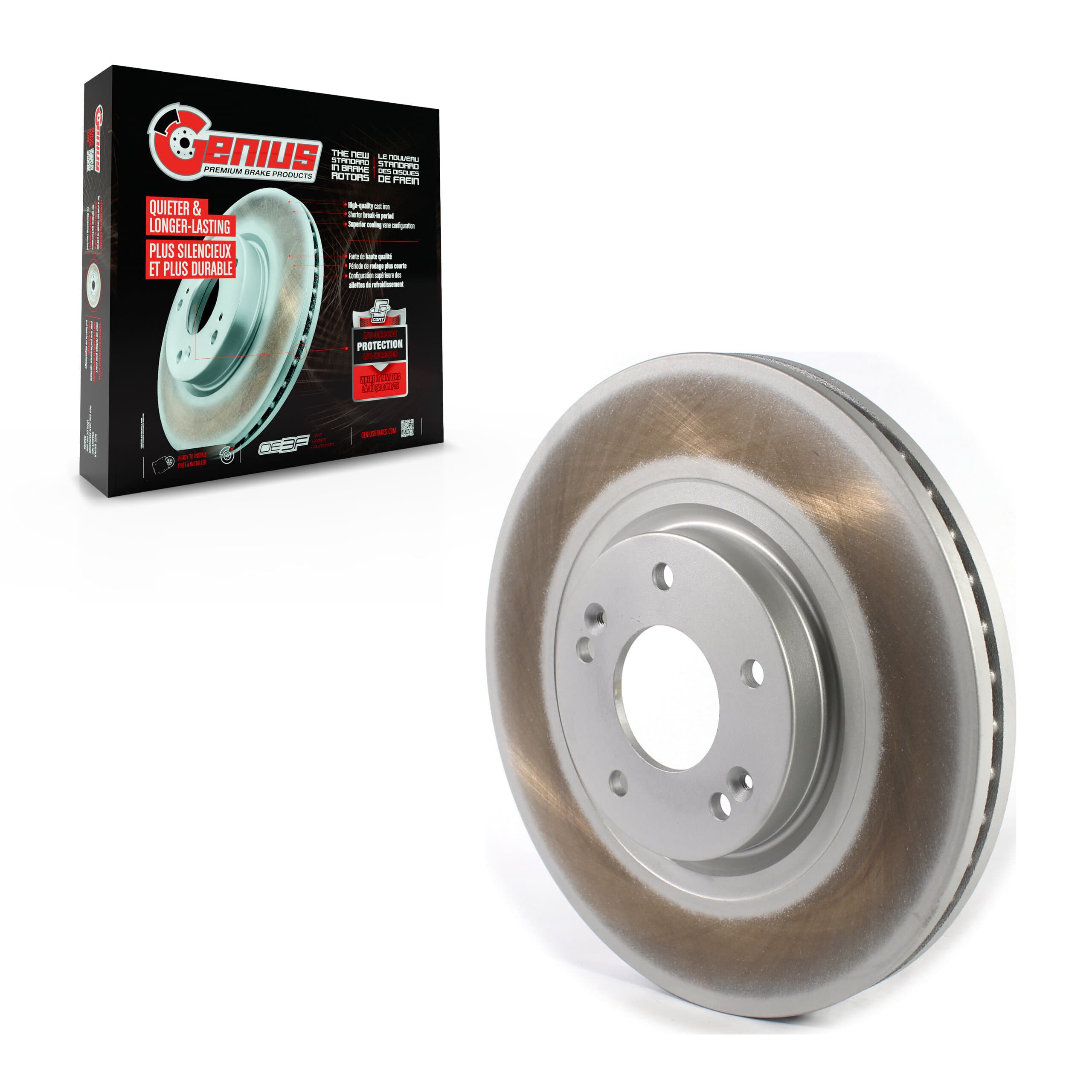 Genius - GCR-982097 - Front Disc Brake Rotor image 1