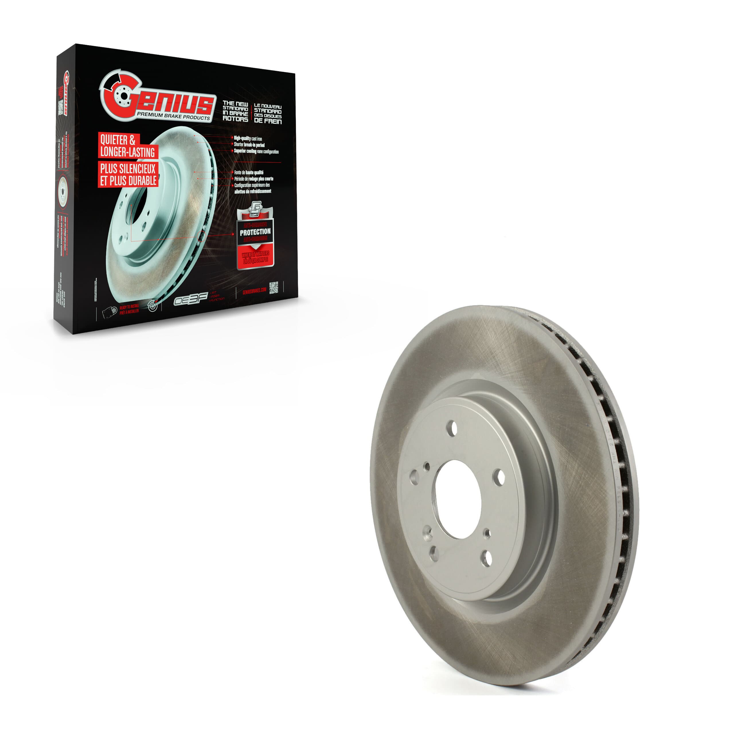 Genius - GCR-982124 - Front Disc Brake Rotor image 1