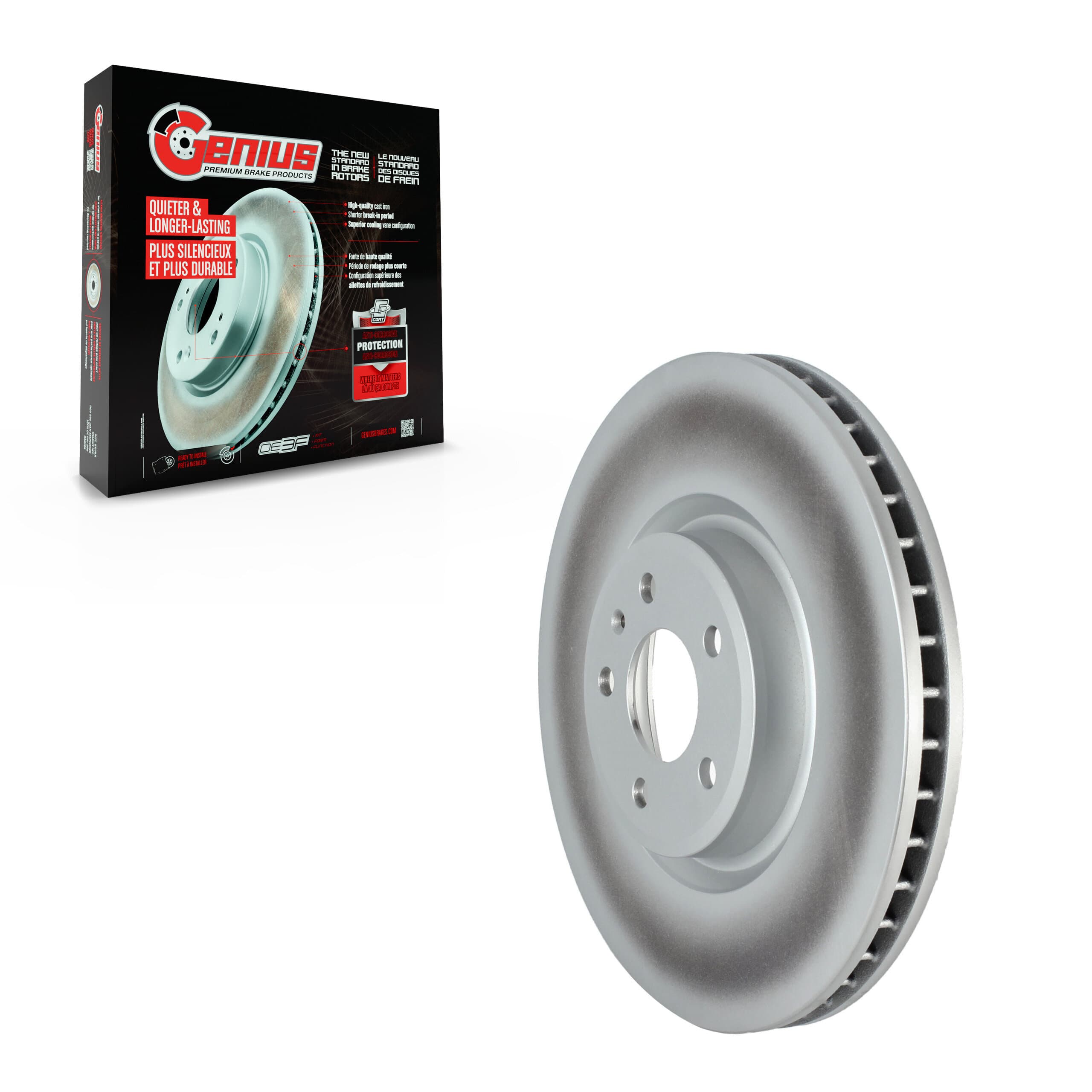 Genius - GCR-982153 - Front Disc Brake Rotor image 1