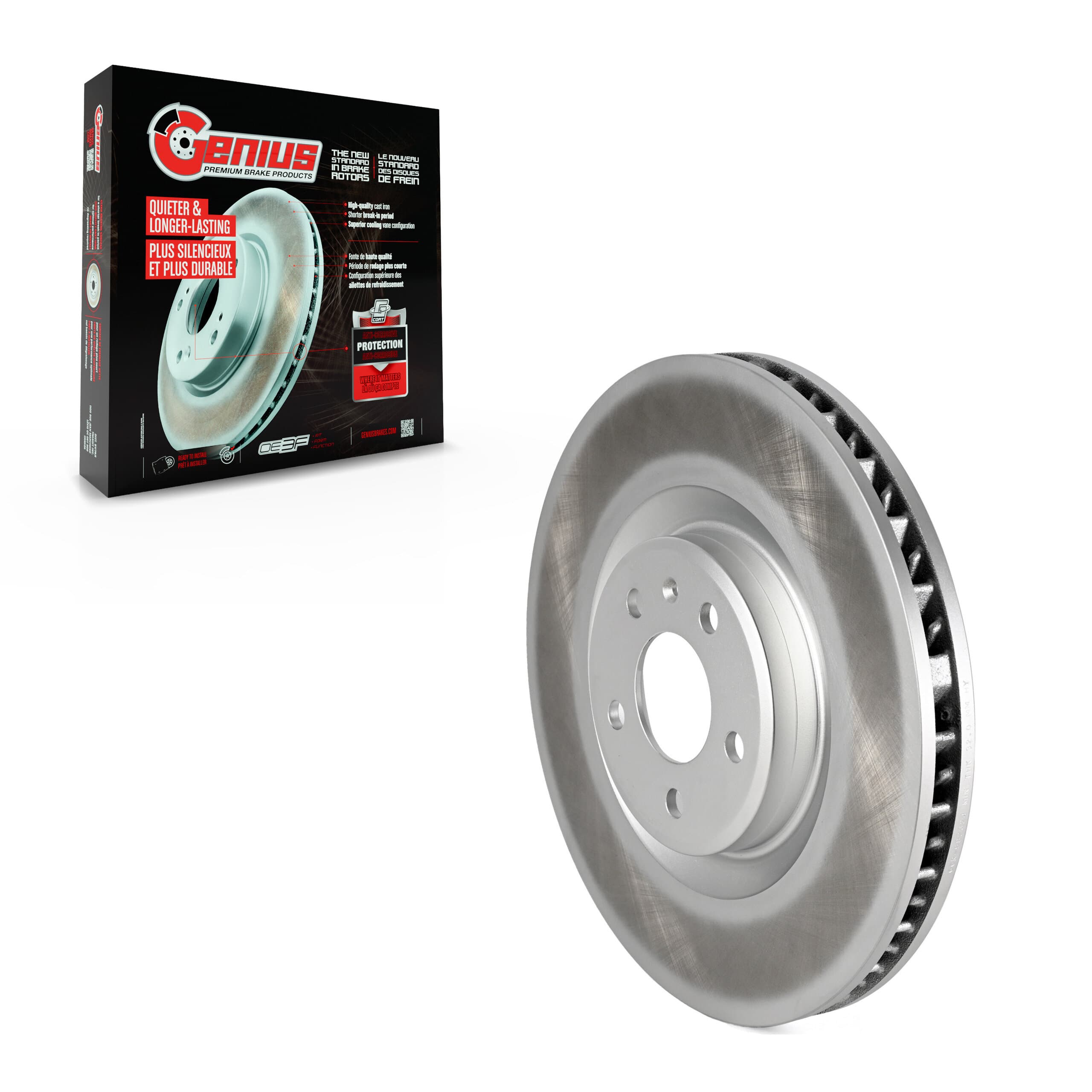 Genius - GCR-982324 - Front Right Disc Brake Rotor image 1