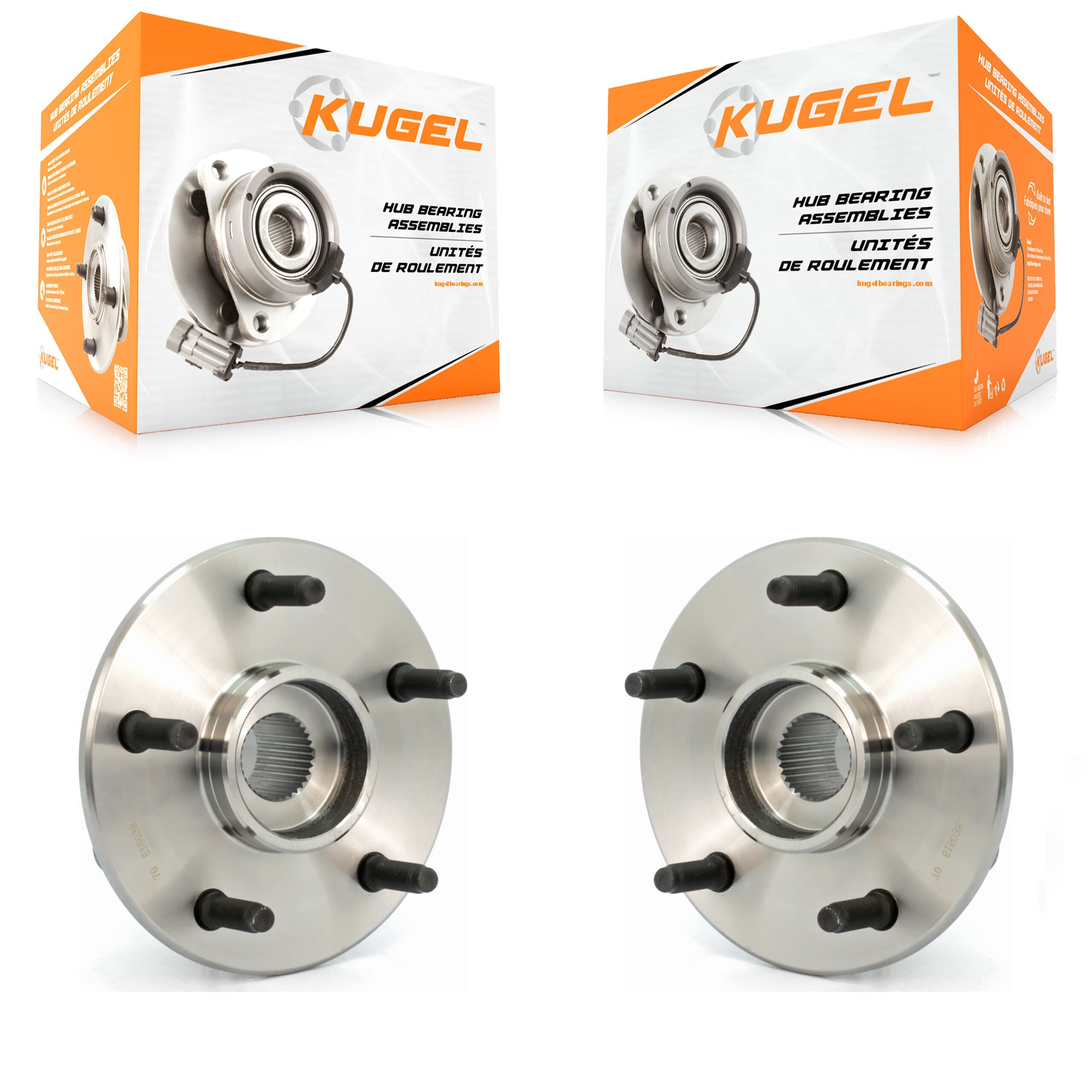 Kugel - K70-100391 - Front Wheel Bearing and Hub Assembly Kits image 1